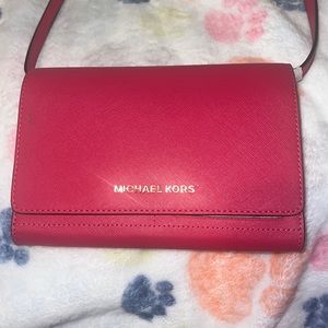hot pink michael kors cross body bag